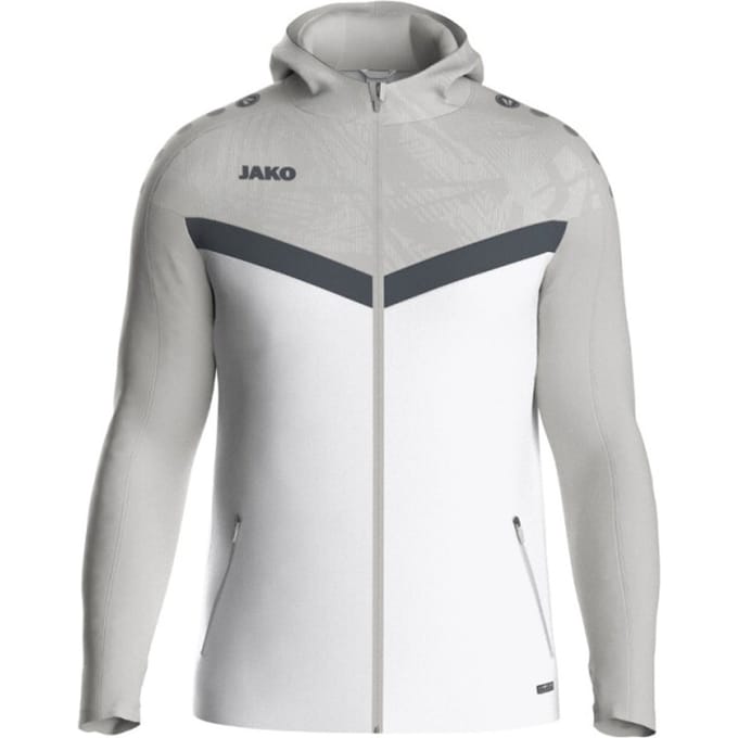 Jako Iconic Jas Met Kap Heren - Wit / Zachtgrijs | Maat: S