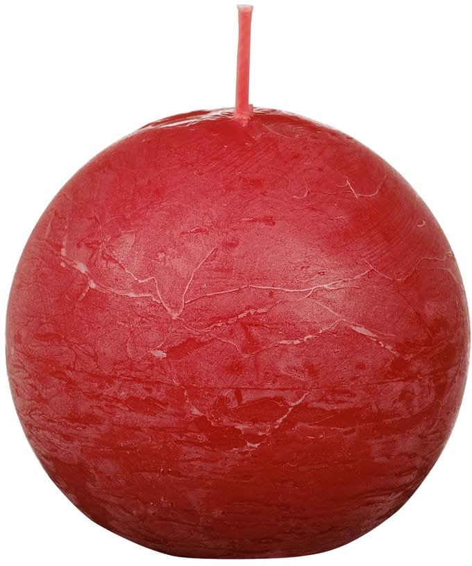 Bolsius - Rustiek bolkaars - Ø76mm - Delicate Red
