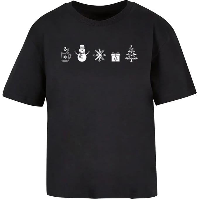 T-shirt dames Merchcode Christmas Elements