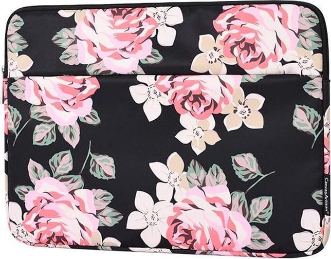 Laptophoes 13.3 Inch – Laptop Sleeve – Zwarte Roos