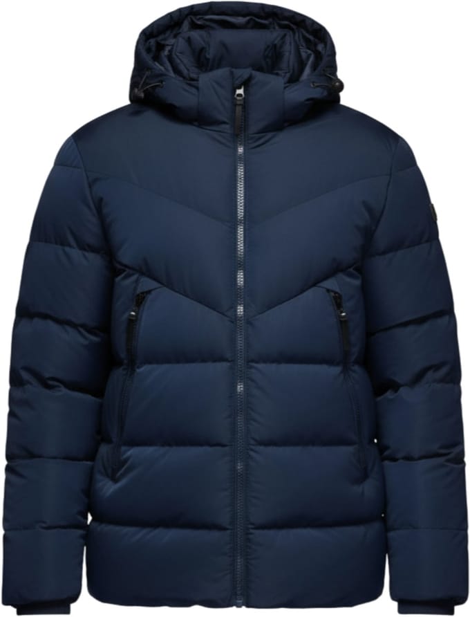 OMBRE Jas - Lange Mouw - Rits - Effen Marine L