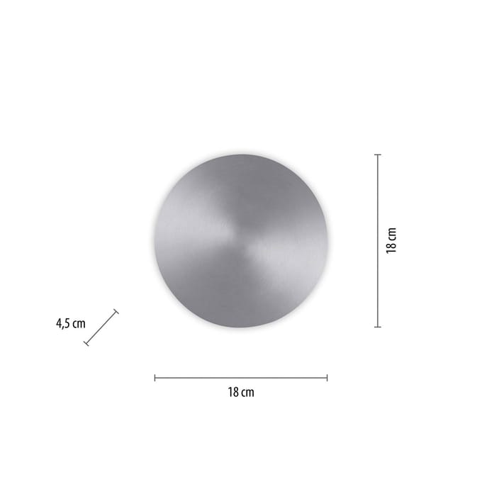 Paul Neuhaus LED wandlamp batterij Puntua Ø 18 cm aluminium