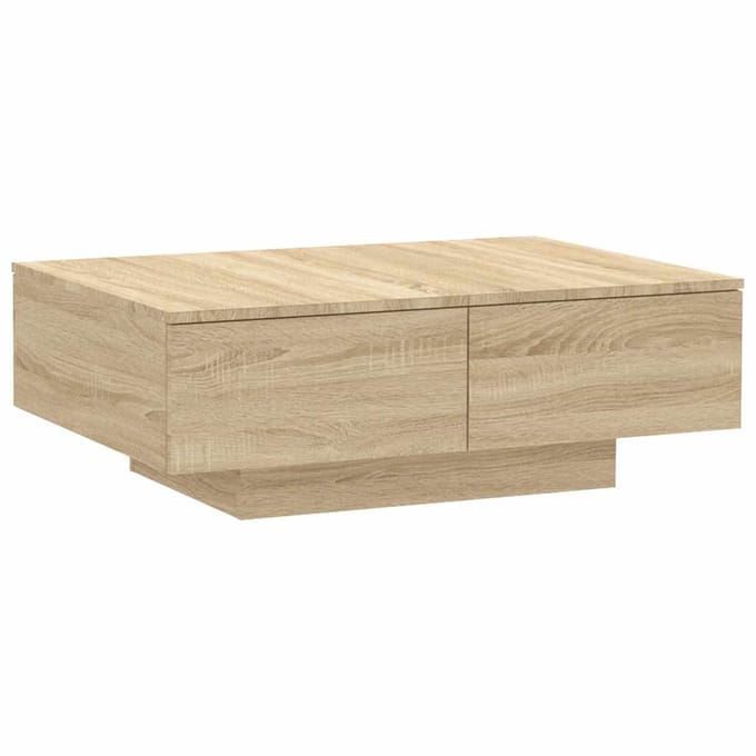 vidaXL - Salontafel - 90x60x31 - cm - bewerkt - hout - sonoma - eikenkleurig