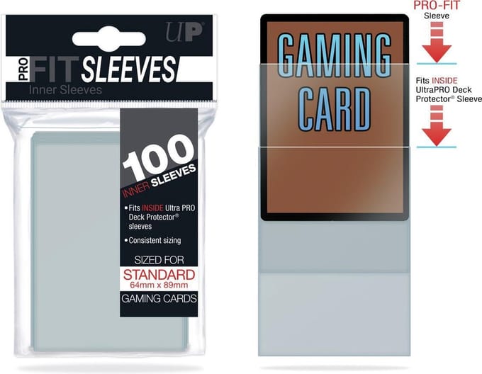 Deck Protector Trading Card Sleeves Sleeves - Pro-Fit Clear Standard C - 100 stuks
