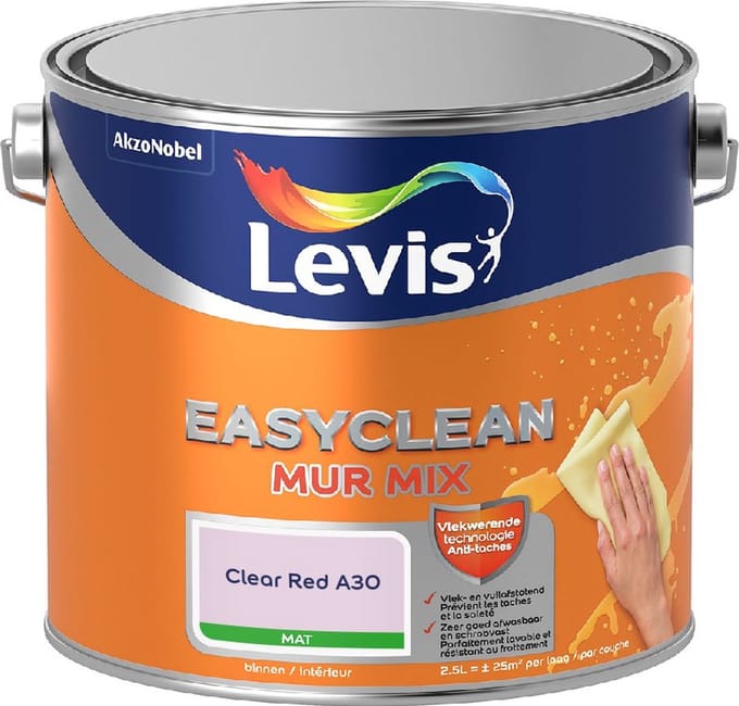 Levis - Easyclean Mur Mat Mix - Clear Red A30 - Mengverf - 2,5 L