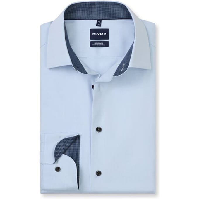 OLYMP Luxor 24/Seven Overhemd, Modern Fit, New Kent, Bleu