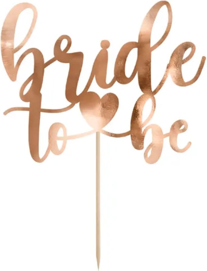 Bride to be caketopper