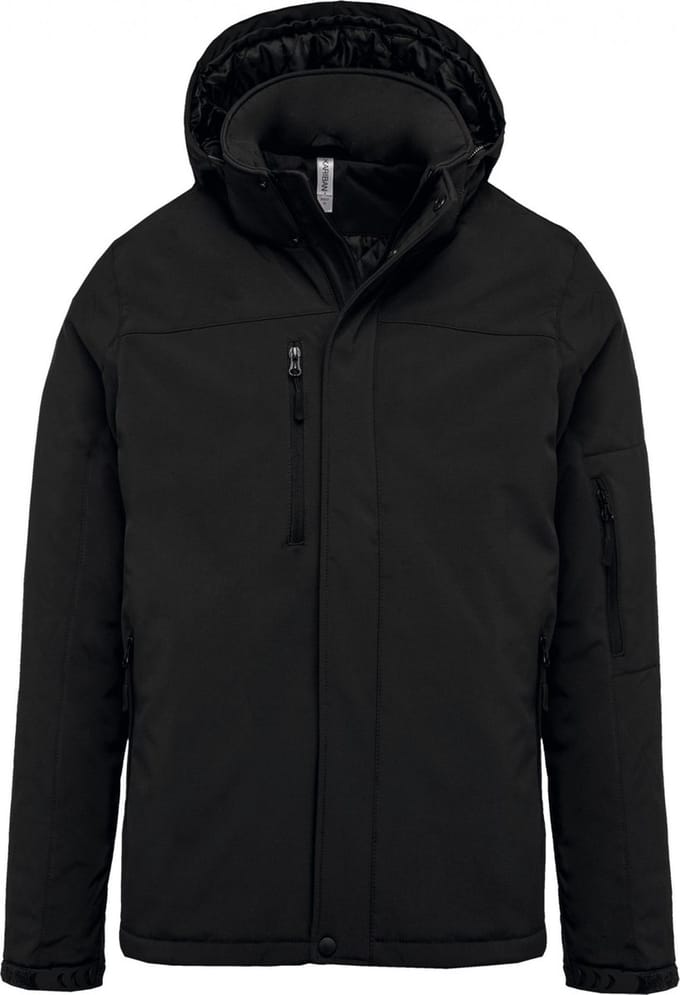 Kariban Gewatteerde softshell herenparka met capuchon K650 - Black - M