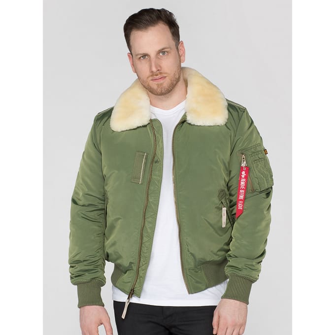 Alpha Industries Heren Injector III Vliegtuigjack in Saliegroen