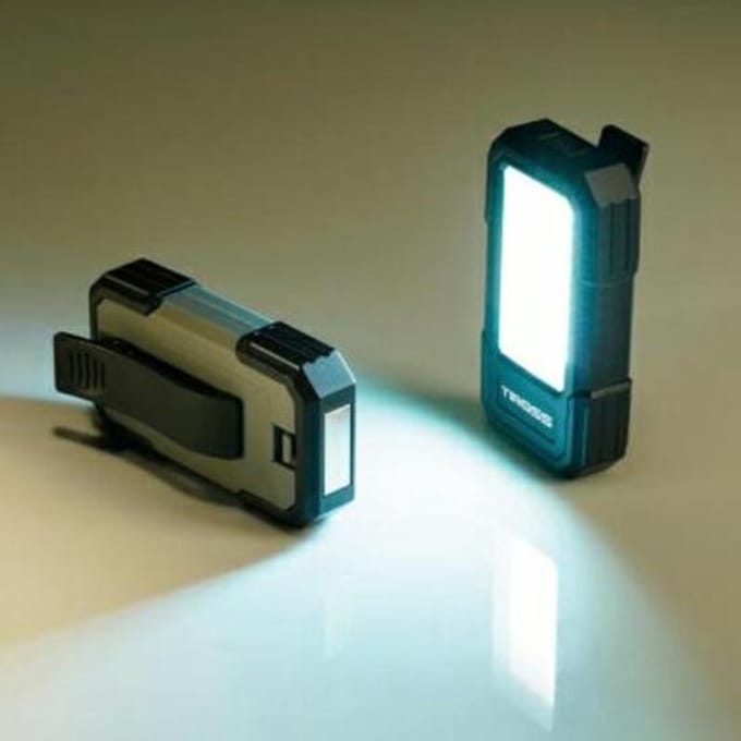 TIROSS TS-1914 - Multifunctionele werkplaatslamp - 3W COB LED - 300 lumen - Magnetisch - Compact