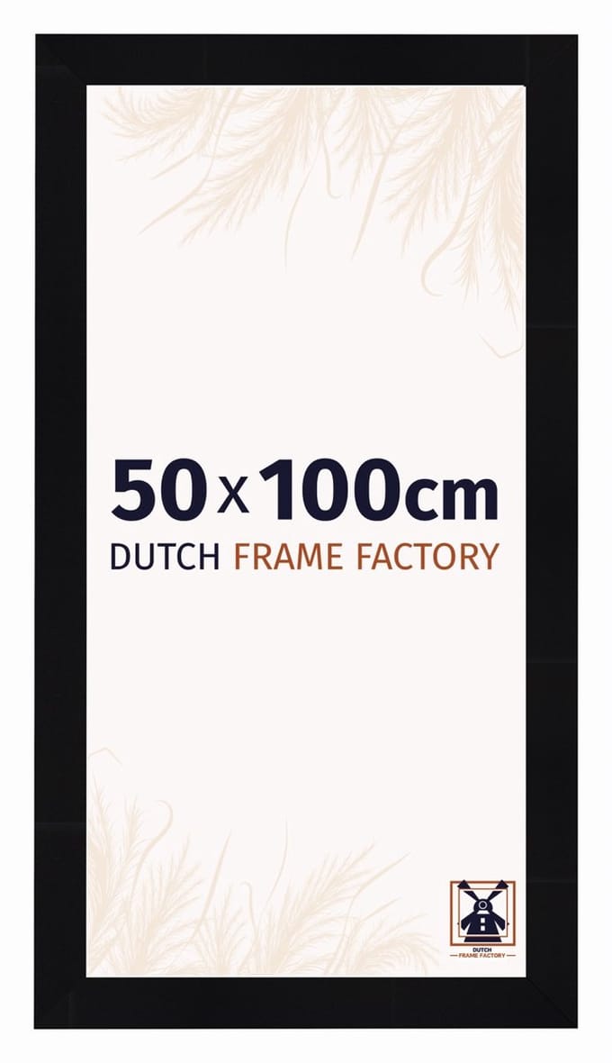 Fotolijst 50x100 cm - MDF - Zwart Hoogglans - Praag