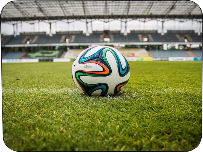 Muismat Voetbal - 25x19x0.5cm - rubbere muismat
