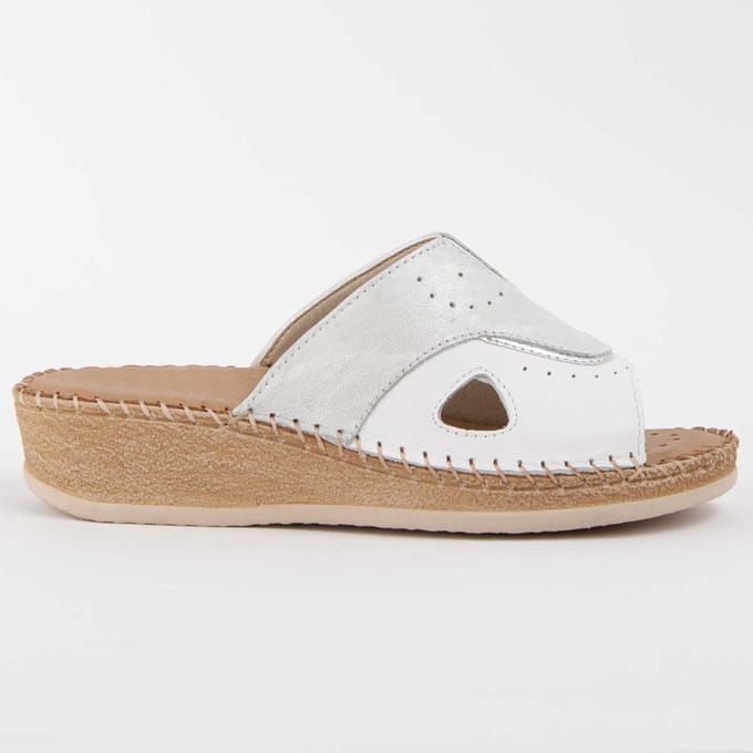 Purapiel Sandalen Met Een Sleehak Leida3 Wit