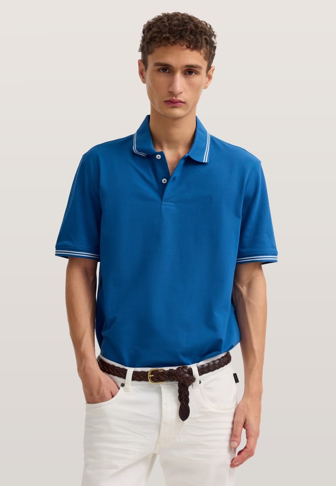 Bugatti Herren Polo Modern Fit van puur katoen