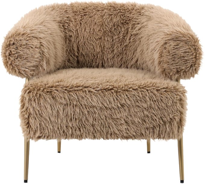 PTMD - Fauteuil Hair - Bruin - 85x74x78.5cm