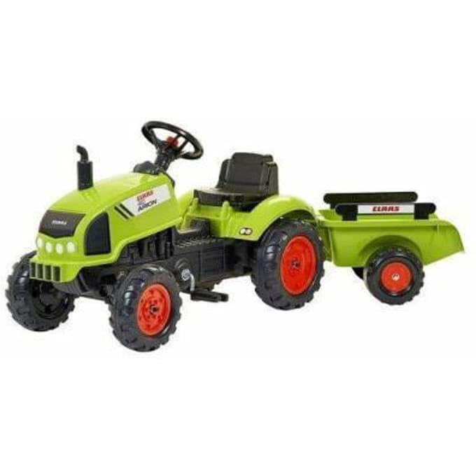 Falk traptractor Claas Arion 410 met trailer Tractoren