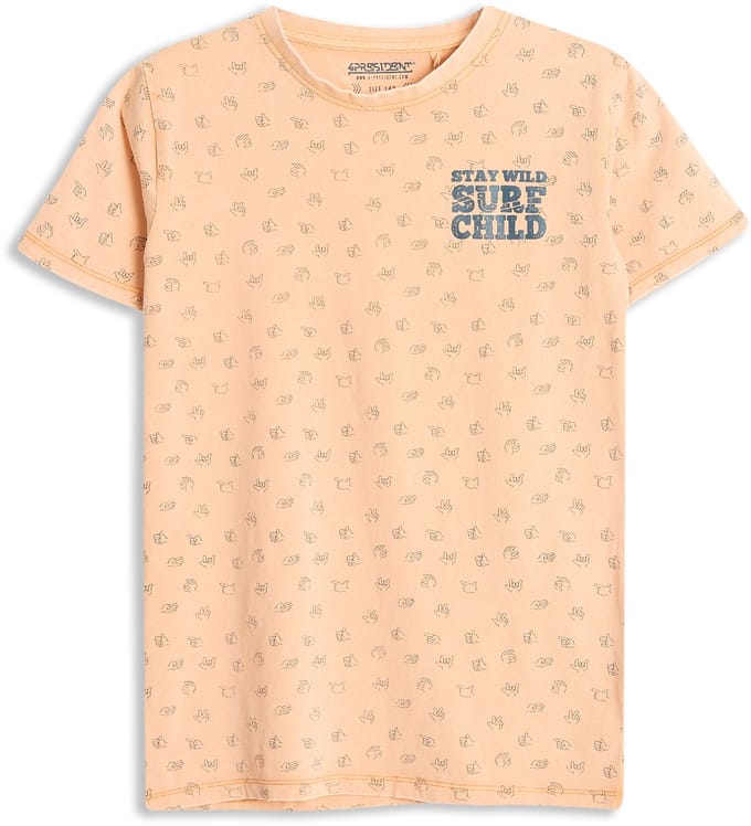 4PRESIDENT T-shirt jongens - Mock Orange - Maat 110
