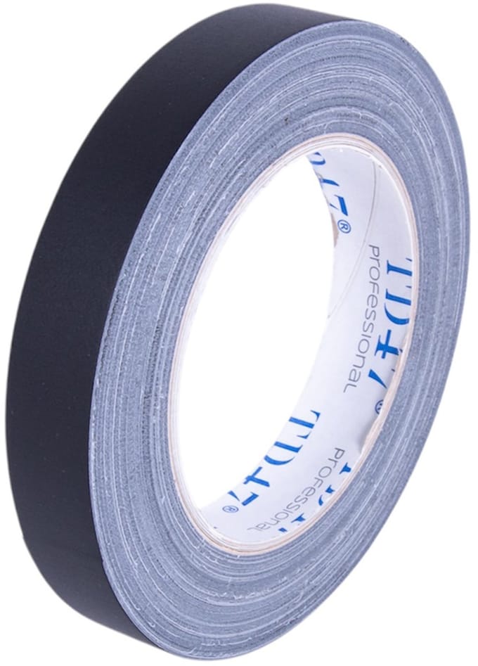 TD47 Professional Gaffa Tape 19mm x 25m Mat Zwart