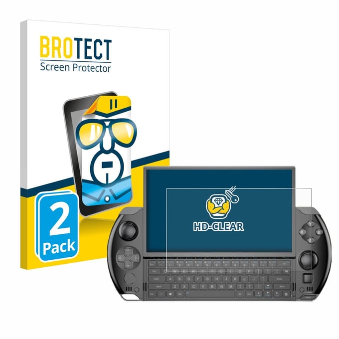 BROTECT - Screenprotector voor GPD Win 4 - Folie Beschermfolie transparant 2 Stuks