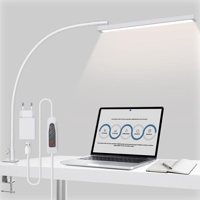 Desk Lamp - Desk Accessories - Desk Lighting - Space Saving - Desk Lamp -Bureaulamp
