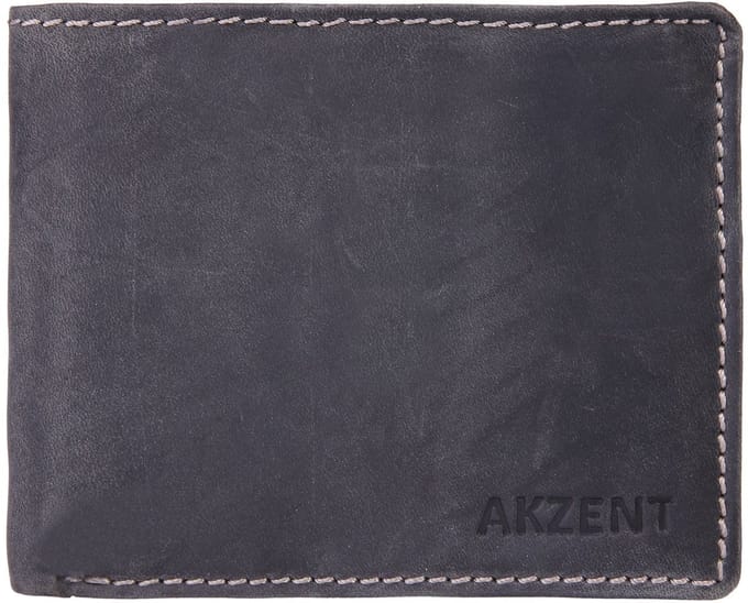 AKZENT Herenportemonnee horizontaal echt leer Hashem, RFID-bescherming