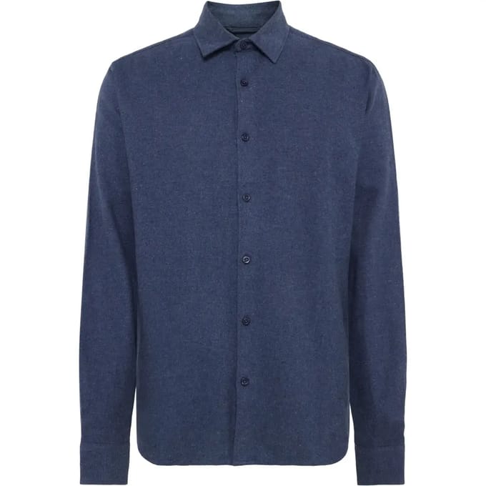 Flanellen overhemd met lange mouwen KnowledgeCotton Apparel Dune