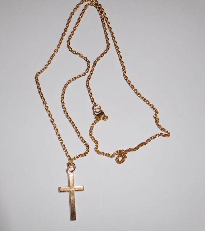 Ketting met kruisje goudkleur