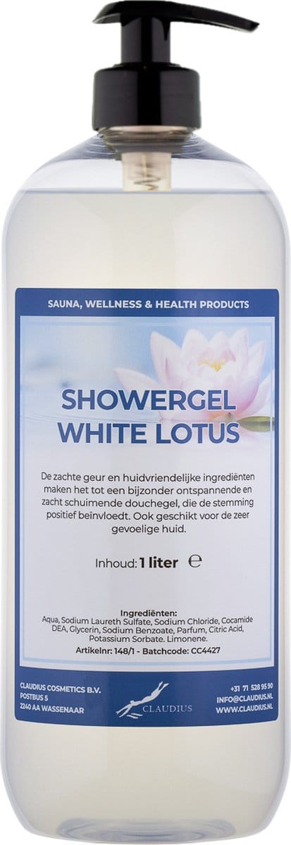 Douchegel White Lotus 1 liter - met gratis pomp - showergel