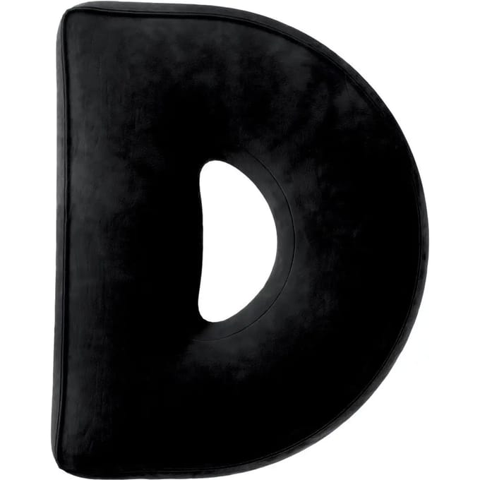 Kussen letter d Yellow Tipi Posh Velvet