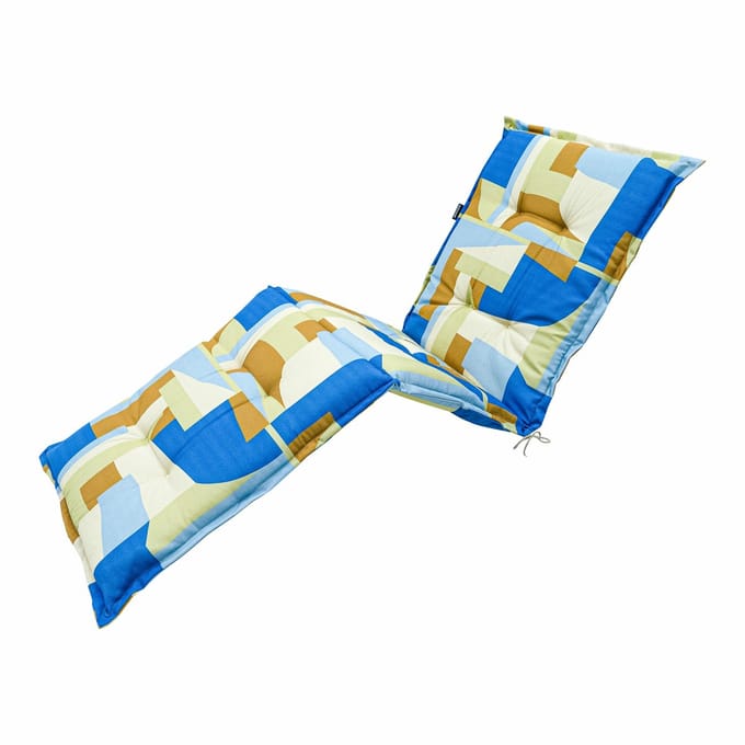 Madison - Tuinkussen - Ligbedkussen - 200 x 65cm - Patch Azur - Blauw