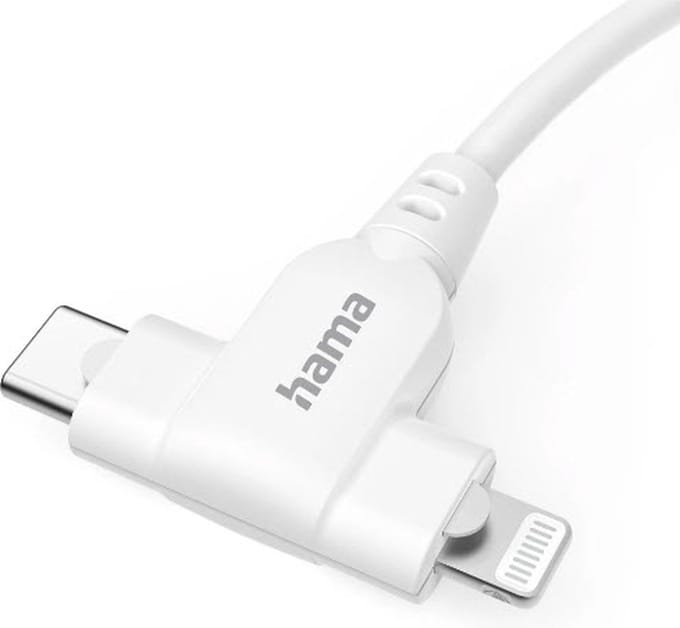 Hama 00201722 USB-kabel USB 2.0 1,5 m USB C USB C/Lightning 0,48 Gbit/s Wit