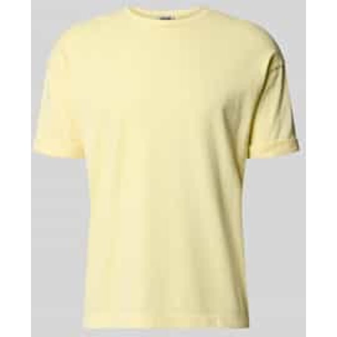 T-shirt met mouwomslag en ronde hals