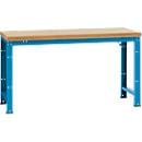 Manuflex werkbank Profi standaard, Tafelblad multiplex B 1750 x D 700, lichtblauw