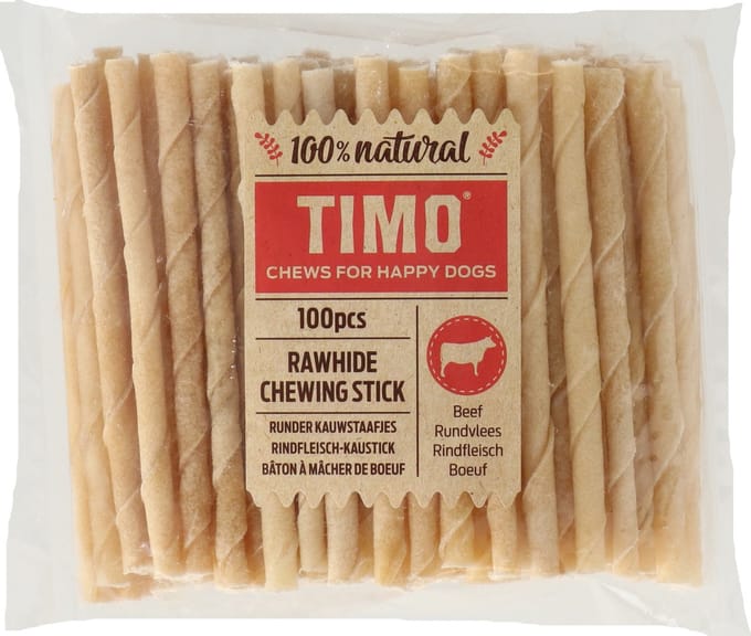 Timo Rund Kauwstaafjes 10 cm - Hondensnacks - 100 stuks