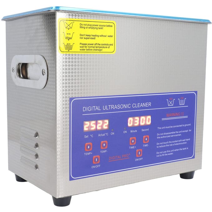 3L 120W Ultrasoonreiniger met Timer Instelbare Temperatuur 40KHz Digitale Reinigingsmachine 100W blue