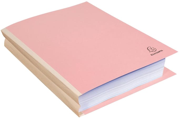 Exacompta FOREVER® 320 g/m2 - Pak van 25 dossiermappen met linnen rug - A4 - Roze - 770003E