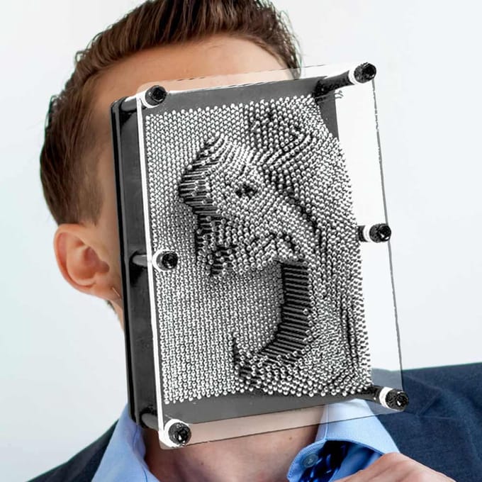 MikaMax Pin Art XL - Groot 3D Spijkerbord met Metalen Pins - 20 cm