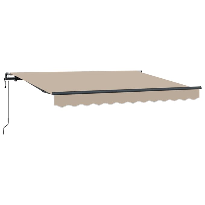 vidaXL - Uitschuifbare - luifel - Beige - 350 - x - 200 - cm - Stof