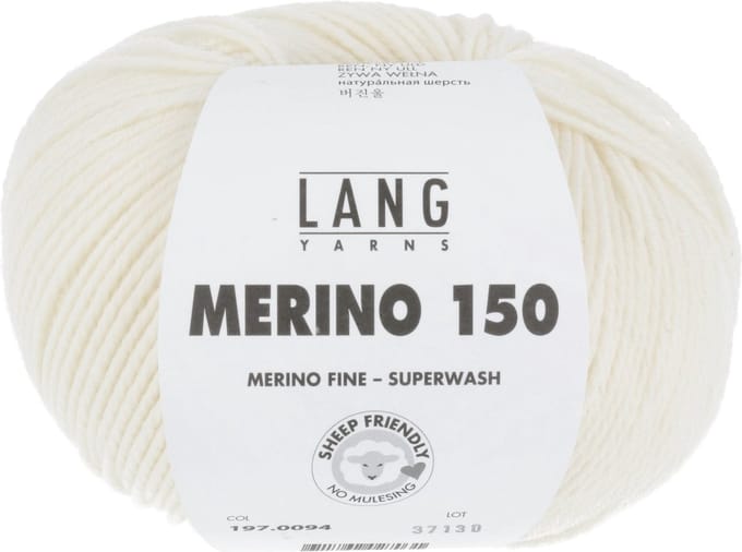 Lang Yarns Merino 150 - 94 ecru - Merinowol Garen
