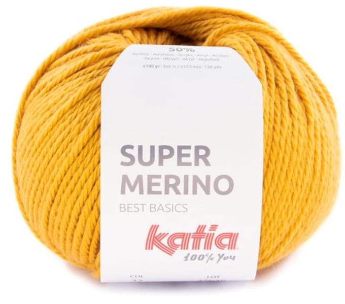 Katia Super Merino - 32 okergeel - Wol/Acryl Garen