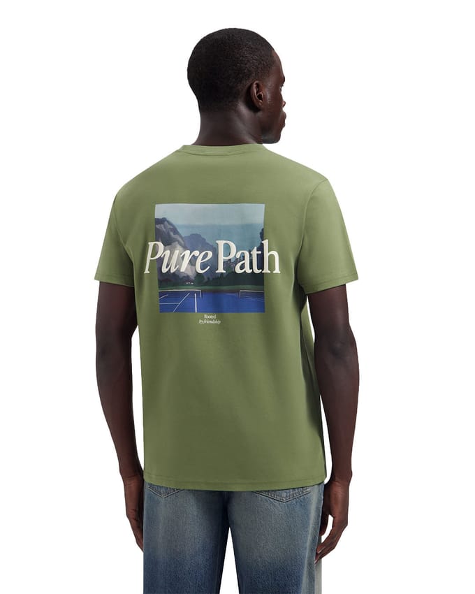 Pure Path T-shirt Landscape T Shirt 26030104 Leaf Green Mannen Maat - M