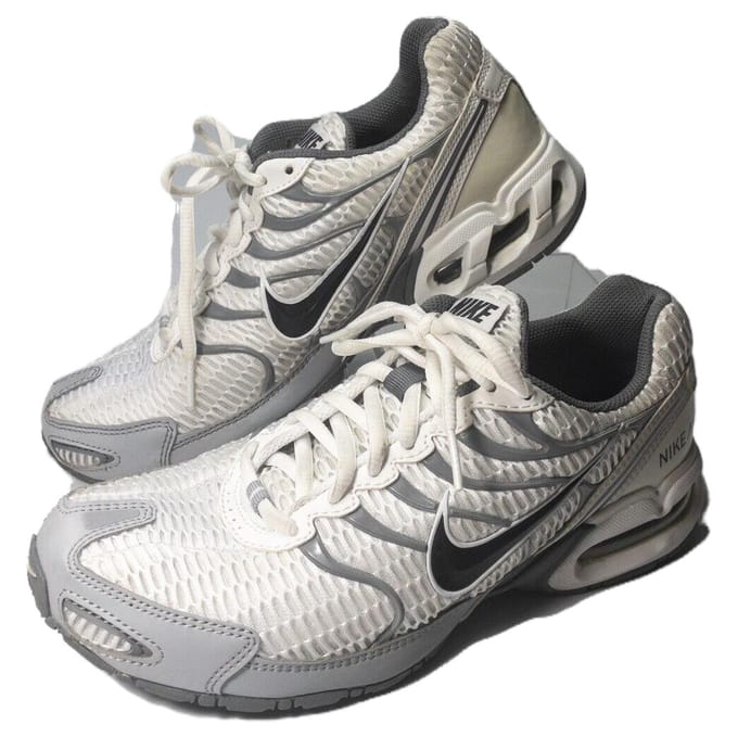 Nike Air Max Torch 4 Wit Heren Sneakers Antraciet-Wolfsgrijs 343846-100 44.5 white