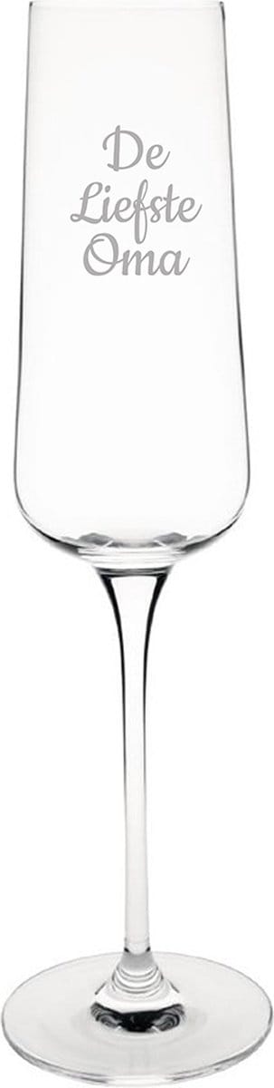Gegraveerde Champagneglas 27cl De Liefste Oma