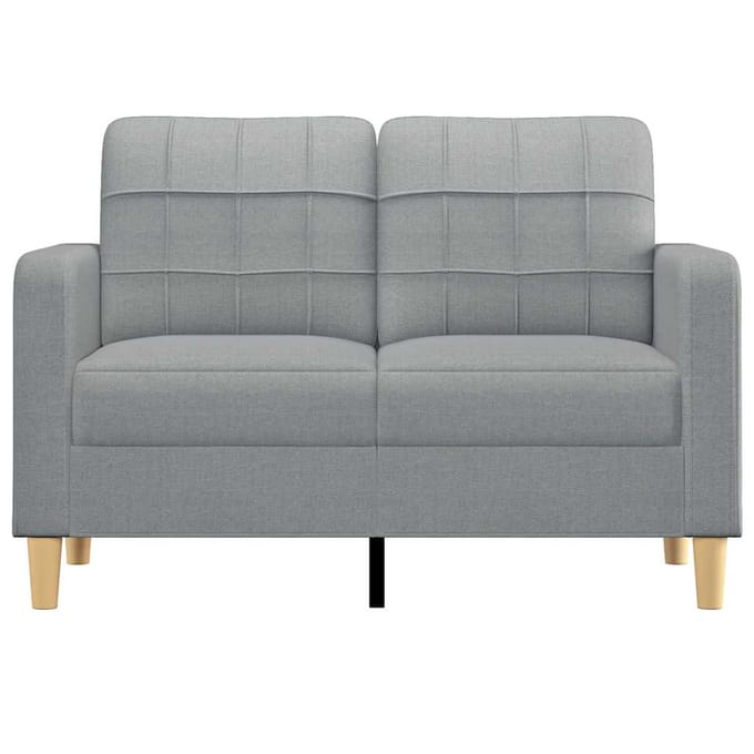 Vidaxl Bank 2-Persoons, Lichtgrijs, 120 Cm, Bekleed met Stof