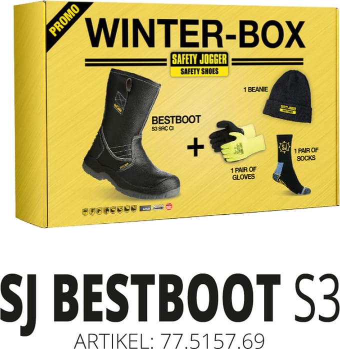 Safety Jogger Bestboot S3 -SRC - CI pakket - Zwart - 46