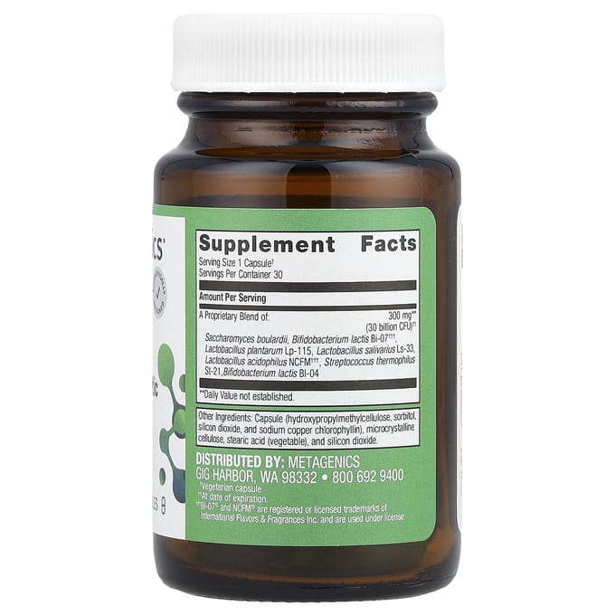 Metagenics, UltraFlora® Spectrum Probiotique, 30 gélules