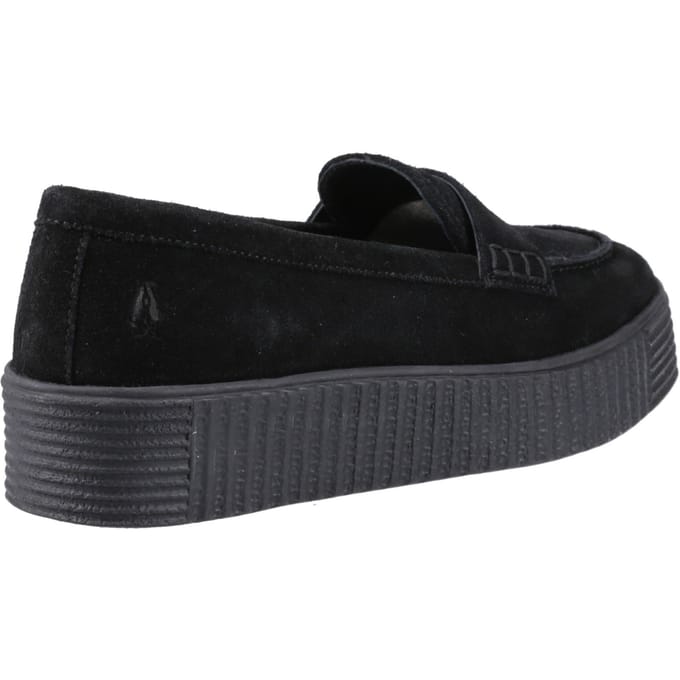Hush Puppies Tamara Suède Dames Zwarte Instappers