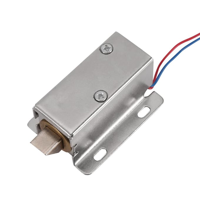 DC 12V Klein Formaat Solenoïde Elektromagnetische Elektrische Besturing Kast Ladevergrendeling gray