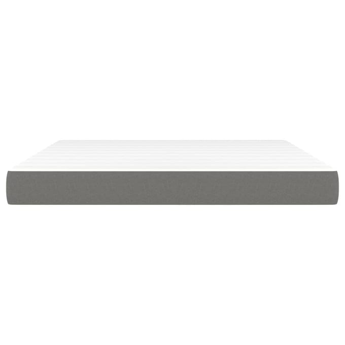 vidaXL - Pocketveringmatras - medium - 160x200x20 - cm - stof - donkergrijs