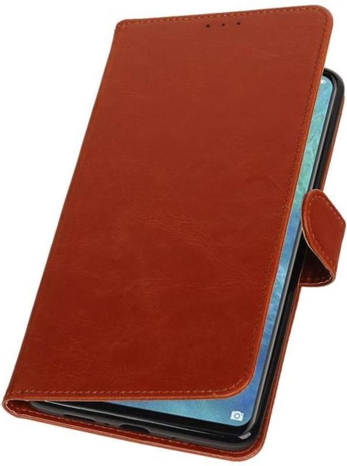 Bruin Pull-Up Booktype Hoesje voor Huawei Mate 20 X